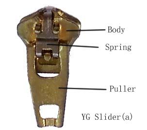 YG zipper slider